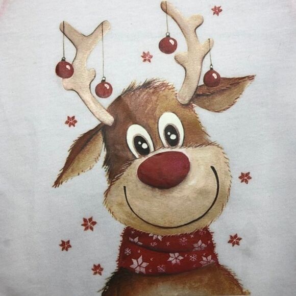 Reindeer Christmas Raglan T-Shirt Unisex - Picture 2 of 3